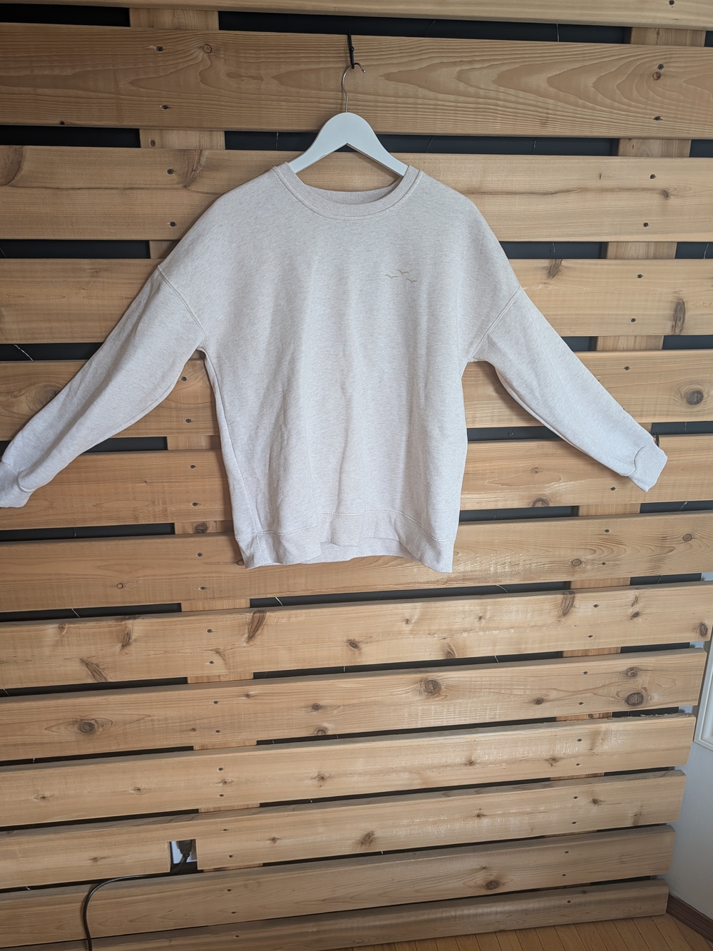Men's Crewneck Sweatshirt in Light Beige - Classic Casual Sweater